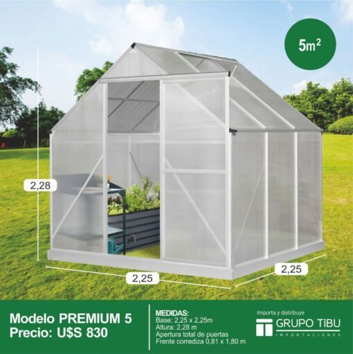 Invernadero prefabricado, modelo PREMIUM 5