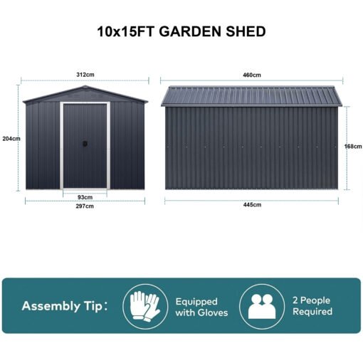 Galpón de jardín prefabricado, modelo ALFA 14